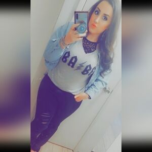 🐆GUC Lotus Fashion "BABE⚡️ Graphic T-Shirt" Heathered Gray🩶Black🖤 Sz Large🐆